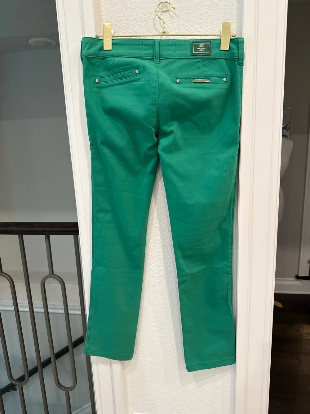 Elisabetta Franchi Jeans Green Cropped Skinny Pants Italy Women’s 31 Designer - Picture 4 of 7